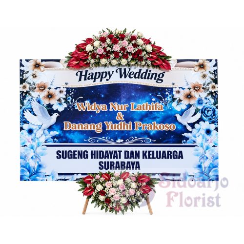 Papan Bunga Wedding 040