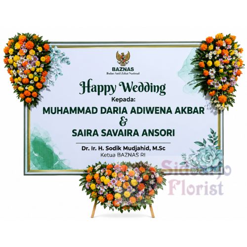 Papan Bunga Wedding 042