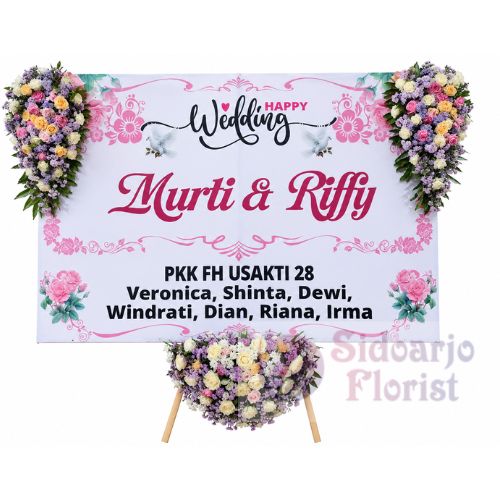 Papan Bunga Wedding 044