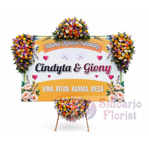Papan Bunga Wedding 045