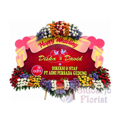 papan bunga wedding sidoarjo