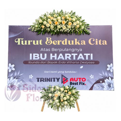 Papan Bunga Duka Cita 036
